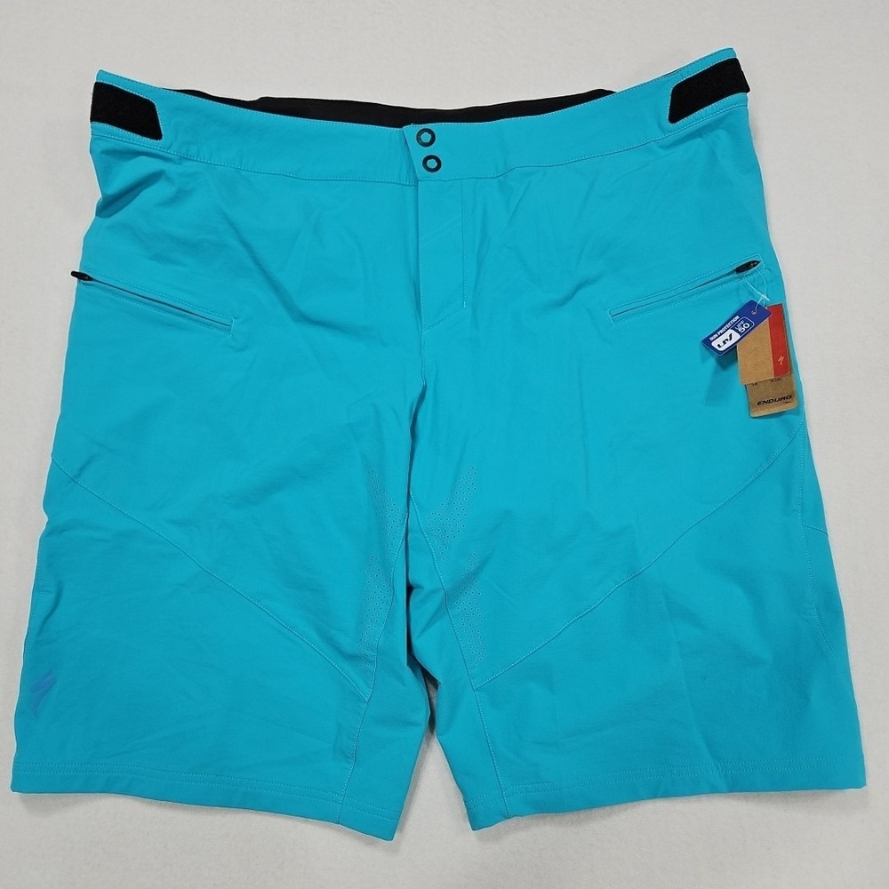 Specialized‎ Enduro Pro Sport Shorts Padded Aqua Blue Mens 44 SWAT Bib Liner UPF
